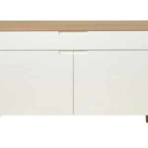Nu Kopen Dressoir Wit - 44x140x76cm - Eikenhout - Dressoir Amalfi