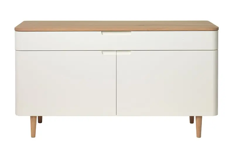Nu Kopen Dressoir Wit - 44x140x76cm - Eikenhout - Dressoir Amalfi