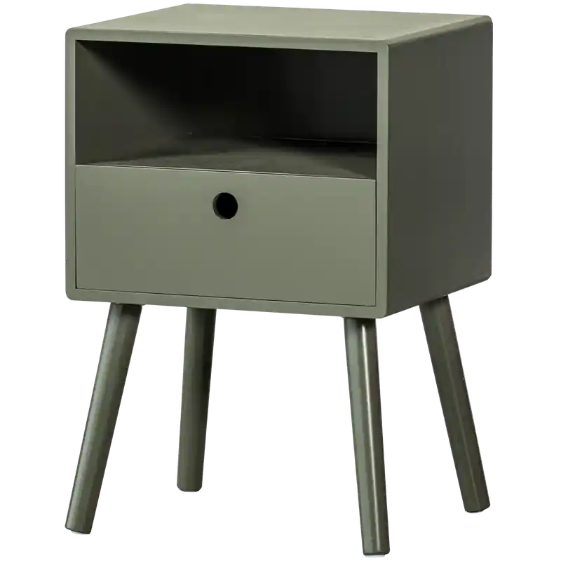 WOOOD Ozzy Nachtkastje Hout Warm Groen 53x36x30 Shop Nu