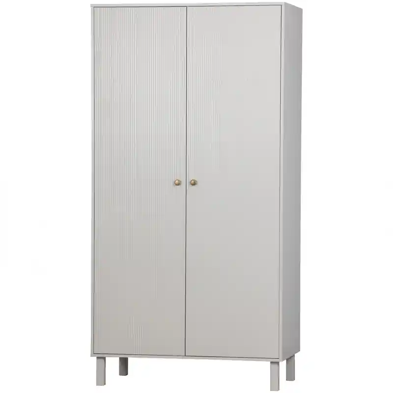 WOOOD Madu Garderobekast - Grenen - Wolkengrijs - 195x100x53 Bulkbestelling