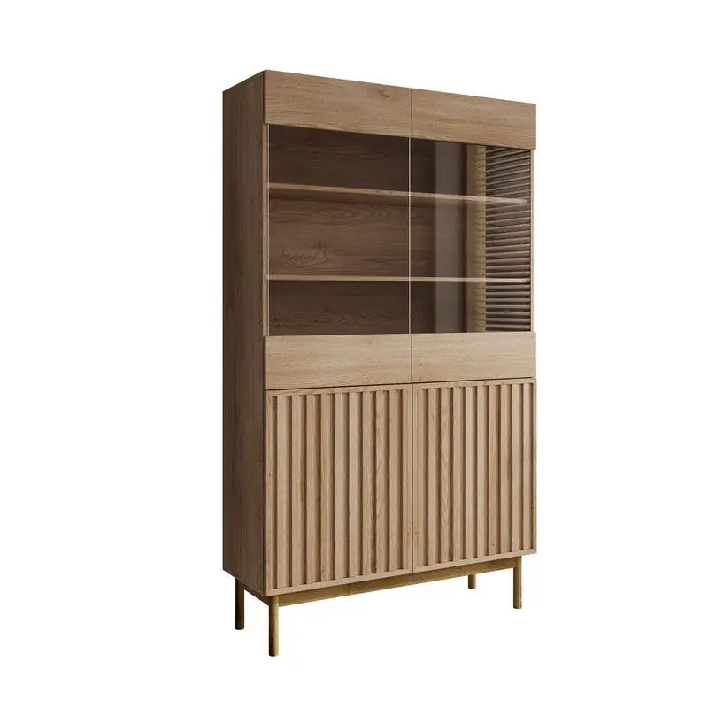 Meubella - Vitrinekast Storm - Eiken - 106 cm Koop Vandaag
