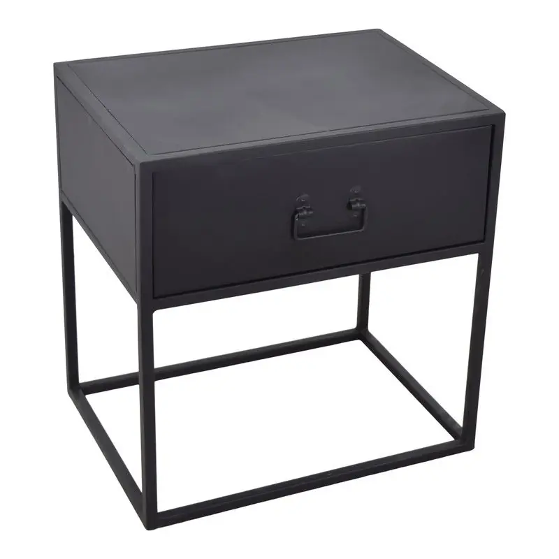 Trendy LOFT42 Djax Nachtkastje met Lade - Zwart - Metaal - 50x47x35