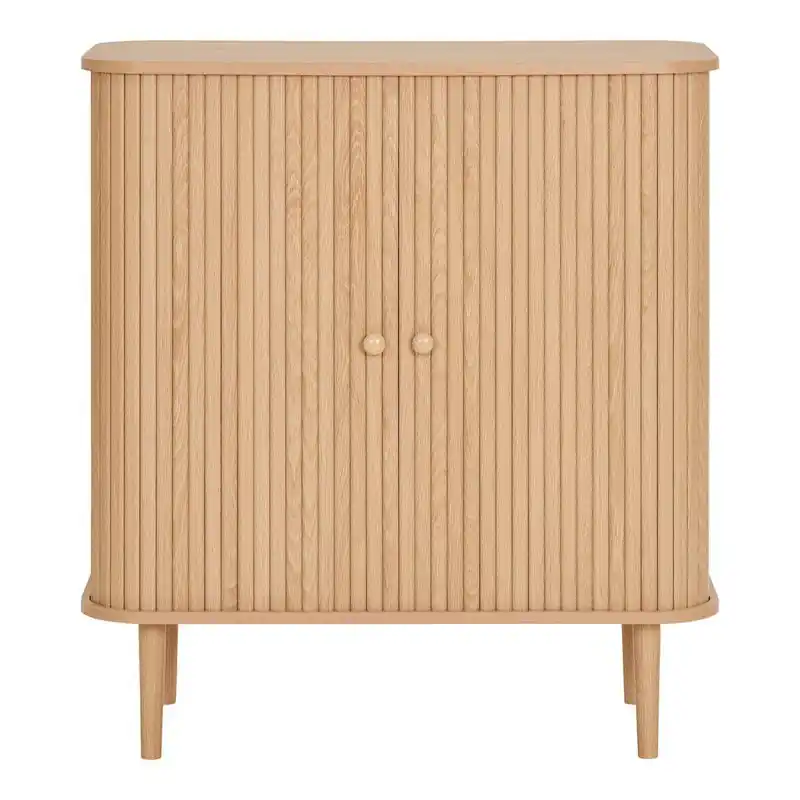Dressoir Naturel - 80x40x87cm - 2 Deurs - Nikko Finale Uitverkoop