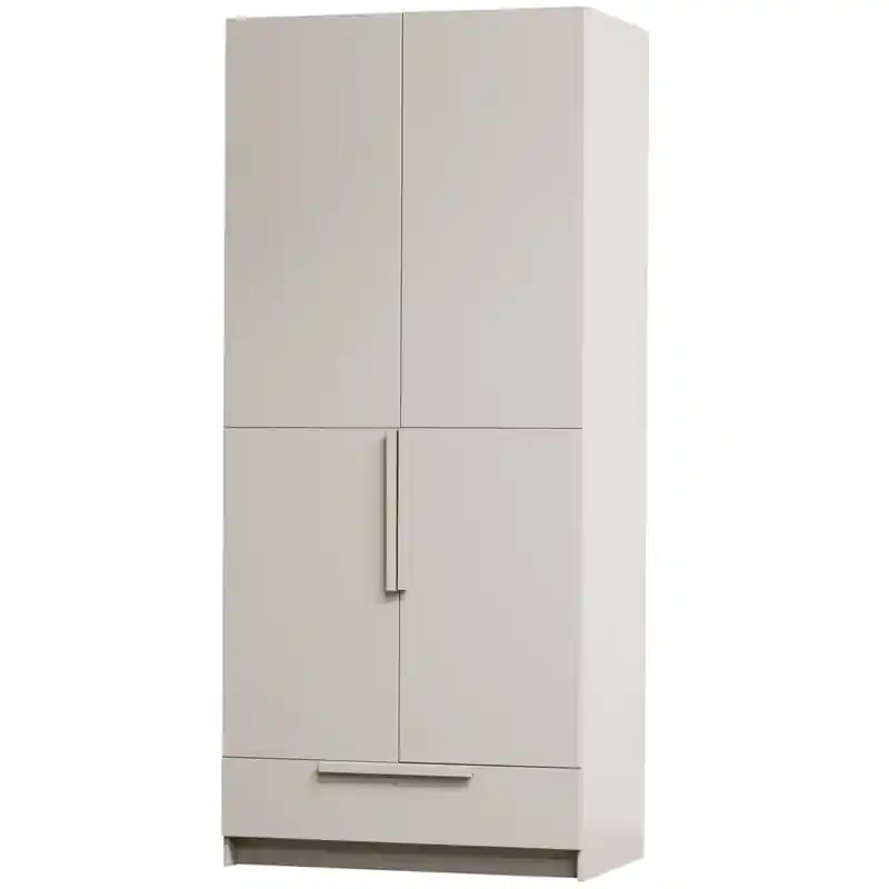 WOOOD Pure 2-deurs Hang/Legkast Splitdeur - Grenen - Dust - 215x95x60 Finale Uitverkoop