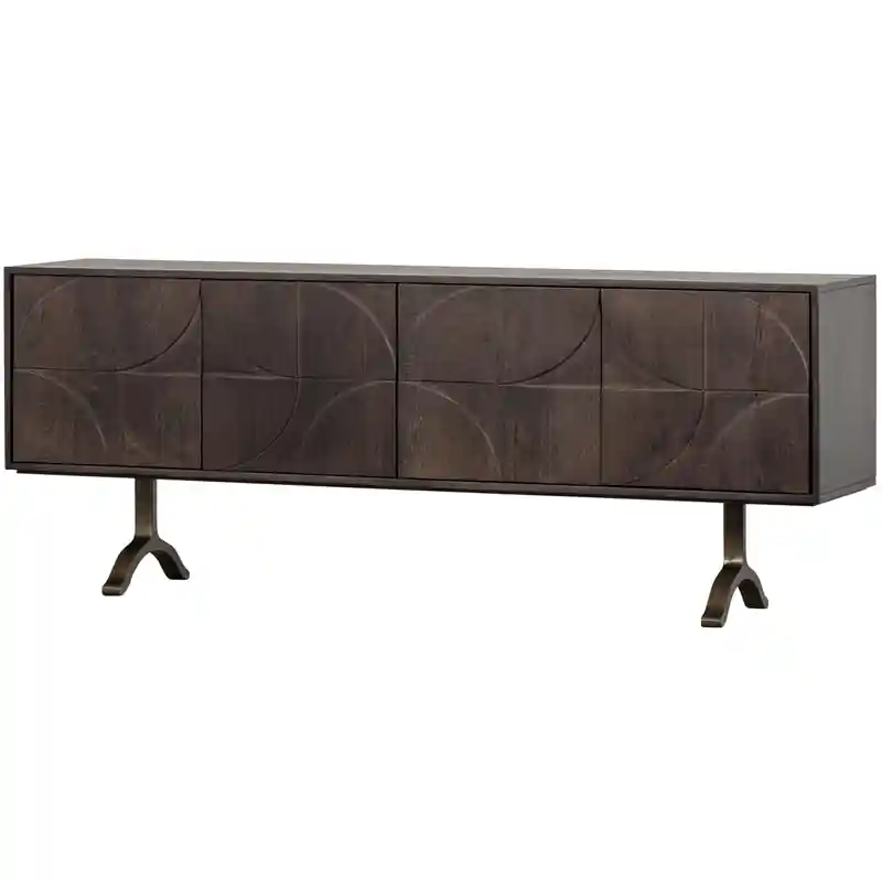 Koopje WOOOD Draw Dressoir - Mangohout - Walnoot - 70x180x40