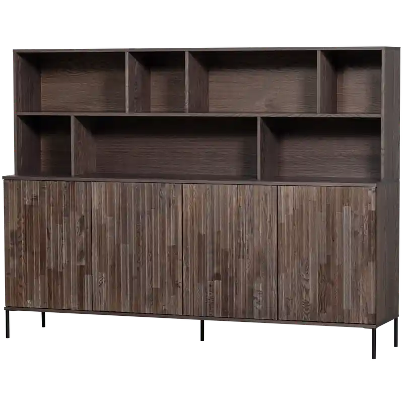 Meest Verkocht WOOOD New Gravure Wandkast - Essen - Espresso - 150x200x44