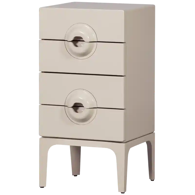 WOOOD ladekast 4 lades Merge - Hout - Greige - 89x44x45 cm Koopje