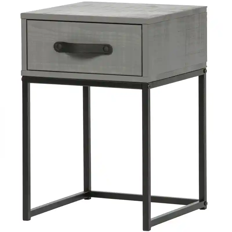 WOOOD Morris Nachtkast - Grenen - Leem - 52x35x35 Favoriet