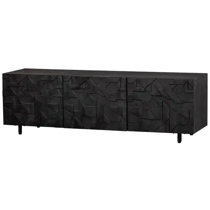 WOOOD Counter TV-Meubel - Mango - Zwart - 50x160x45 Nieuw Model