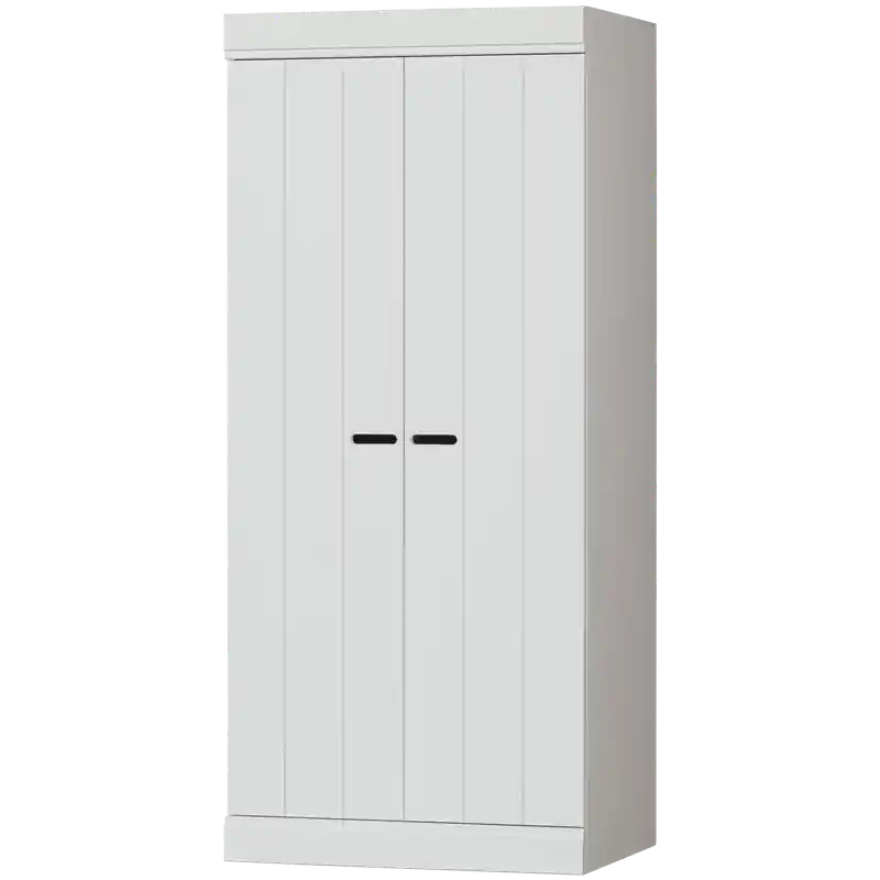 WOOOD Connect Lage Kast 2-Deurs - Grenen - Wit - 175x77x56 Garantie Inbegrepen