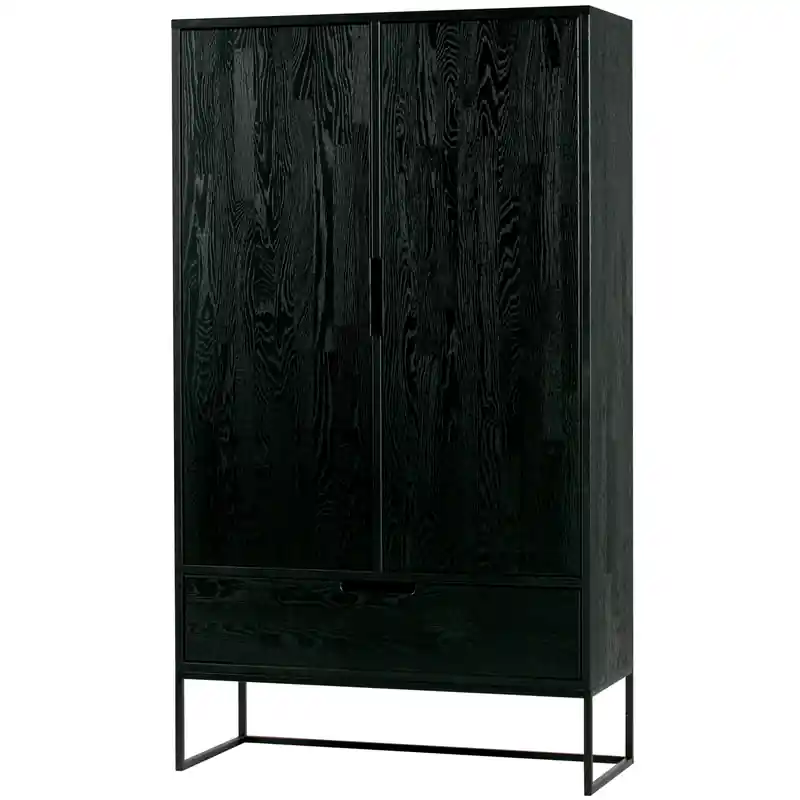 WOOOD Silas 2-Deurs Kast - Essen - Blacknight - 149x85x35 Lage Prijs
