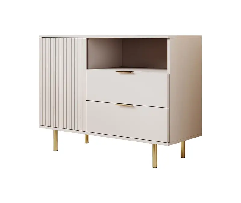 Snelle Levering Meubella - Dressoir Nicola - Beige - 107 cm