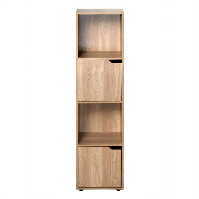 Hete Deal 4-vaks kast, houtdecor, 2 deuren