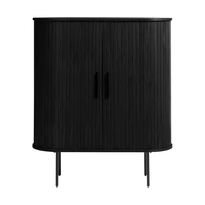 Lenn houten opbergkast zwart - 118 x 100 cm Trendy