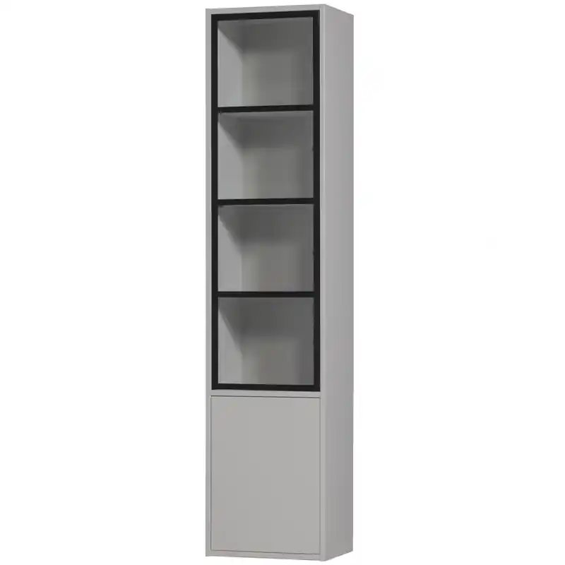 vtwonen Basic 2-Deurs Vitrinekast - Grenen - Mist - 230x53x40 Professioneel