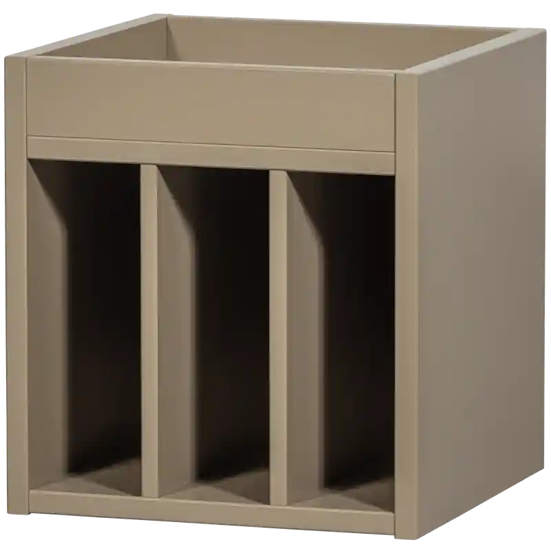 WOOOD Turner Platenkast - Grenen - Mud - 47x44x44 Bulkbestelling