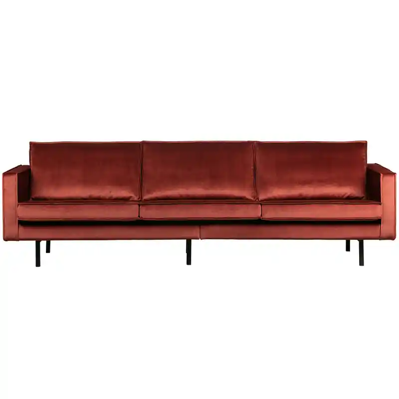 WOOOD Rodeo 3-Zits Bank - Velvet - Chestnut - 85x277x86 Seizoensaanbieding