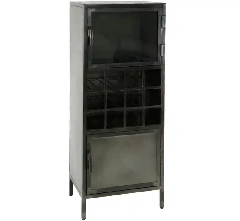 Op = Op AnLi Style Wijnkast Rift Metal
