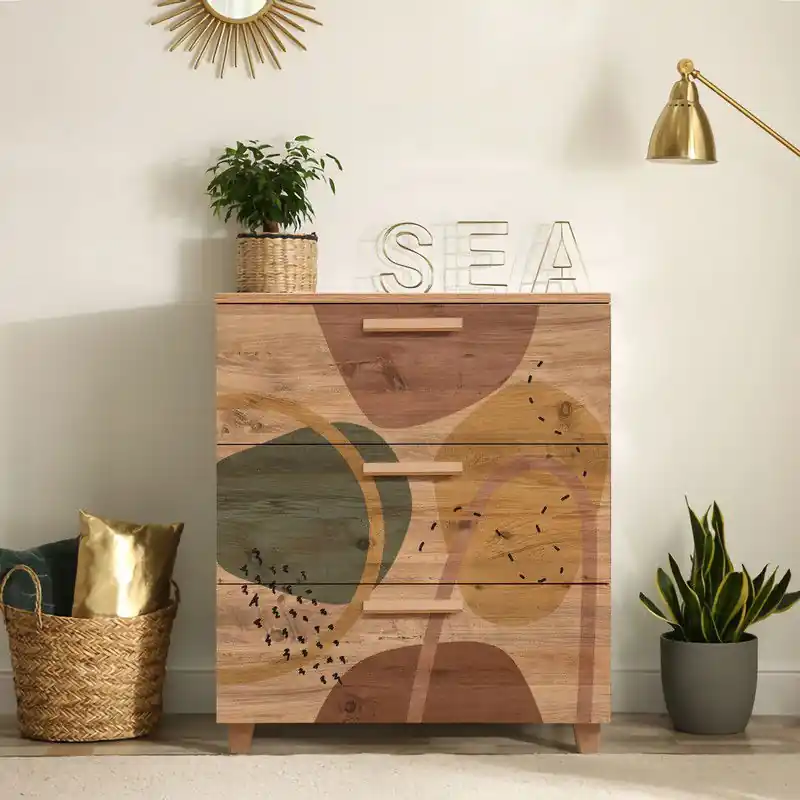 Ladekast Leva Atlantisch Dennenhout Melamine 80x95x43 cm Veilige Betaling