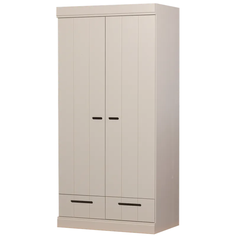 WOOOD Connect Kledingkast 2-Deurs met lade - Grenen - Dust - 195x94x53 Gecertificeerd