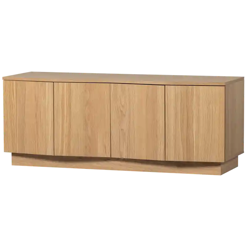 Koop Online WOOOD Zuma tv-meubel - Push-To-Open - Eiken - Transparant - 52x133x45