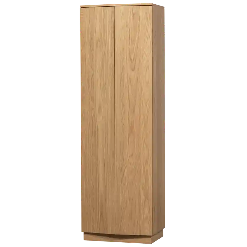 WOOOD Zuma Hoge Kast - Push-To-Open - Eiken - Transparant - 210x67x46 Flitsaanbieding