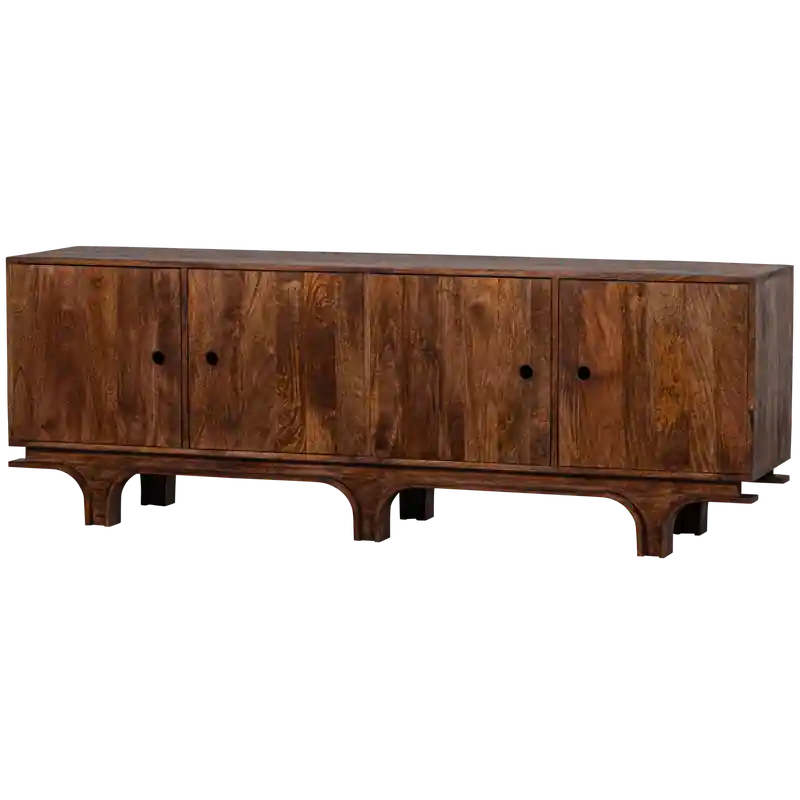 Lage Prijs WOOOD Staes Dressoir  - Mangohout - Walnoot - 206x76x51