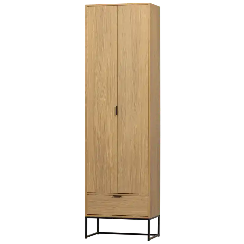 WOOOD Silas Hoge Kast - Eiken - Melamine - 210x60x36 Lage Kosten