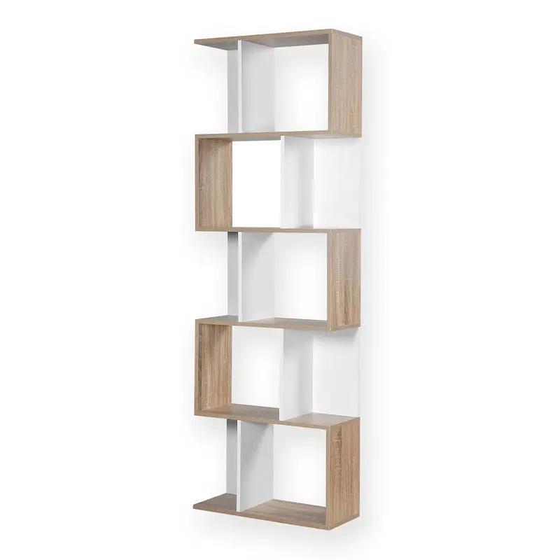 Boekenkast multi-kast H180 cm - Hout en wit decor Weekendaanbieding