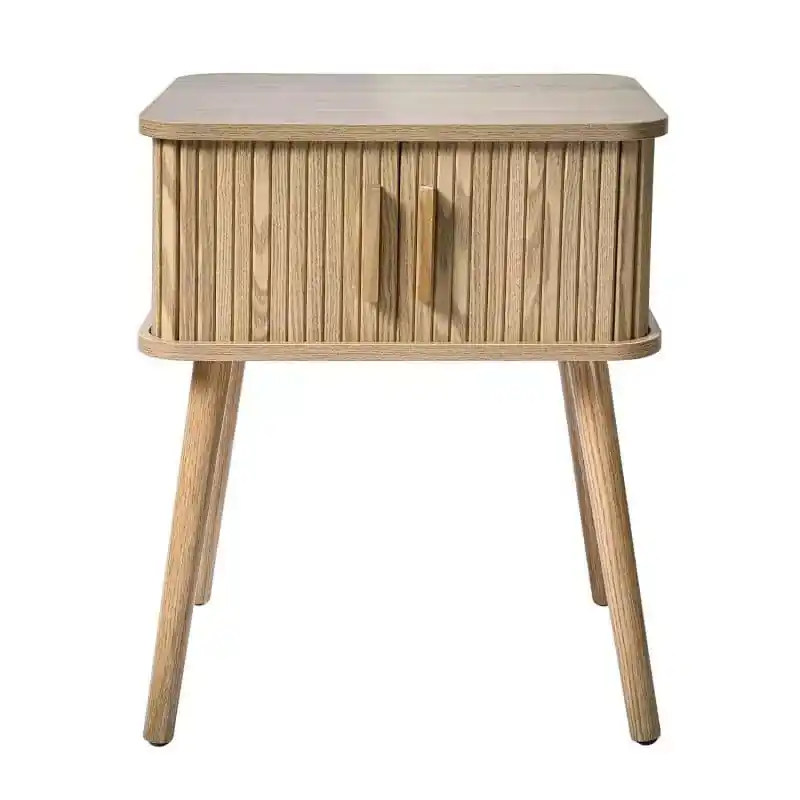 Wereldwijde Verzending Nachtkastje Vintage met 2 Schuifdeuren H58cm - ERNEST