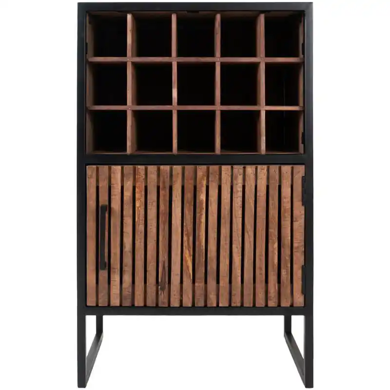 Must-Have Wijnkast Loek 90 x 55 cm - Bruin Mangohout