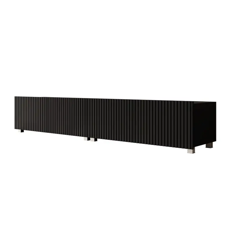 Meubella - TV-Meubel Kenderes - Zwart - 200 cm Budget
