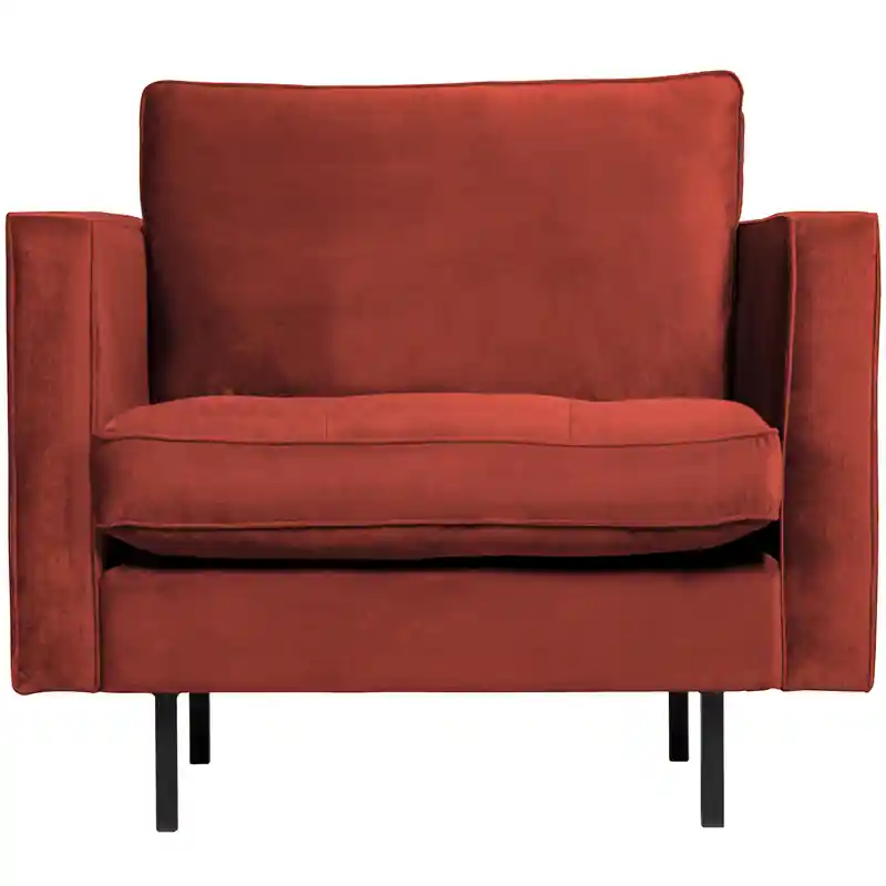 WOOOD Rodeo Classic Fauteuil - Velvet - Chetsnut - 83x98x88 Koopje