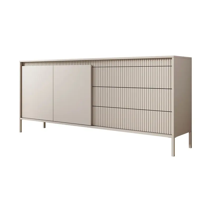 Bestseller Meubella - Dressoir Saran - Beige - 187 cm