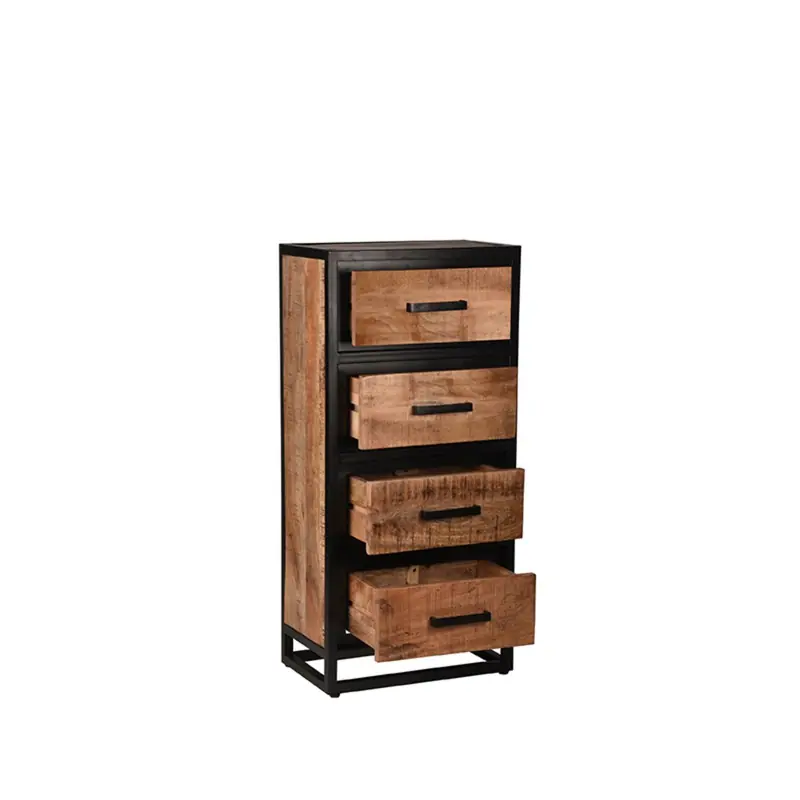 Bestseller LABEL51 Ladekast Tampa - Rough - Mangohout - 50x30x105 cm