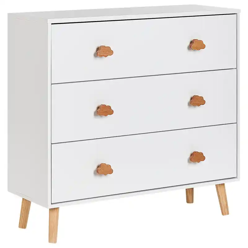 Aanbieding CLOUDY - Commode - Wit/Lichthout - MDF