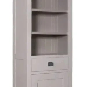 Direct Verzonden Velin Boekenkast met 1 Deur en 1 Lade (Linksdraaiend) – Ashford & Co