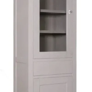 Wereldwijde Verzending Velin Vitrinekast R met 2x1 Deur en 1 Lade – Ashford & Co