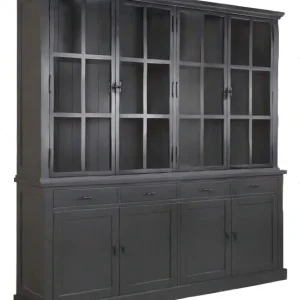 Lunel Vitrinekast van Metaal met 2x4 Deuren en 4 Laden – Ashford & Co Populair