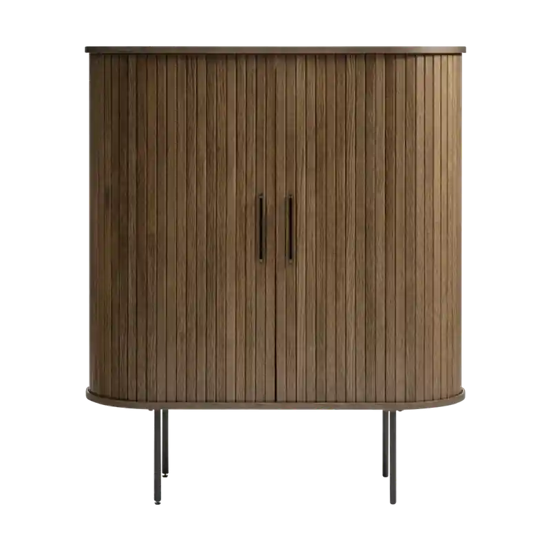 Lenn houten opbergkast gerookt eiken - 118 x 100 cm Exclusief