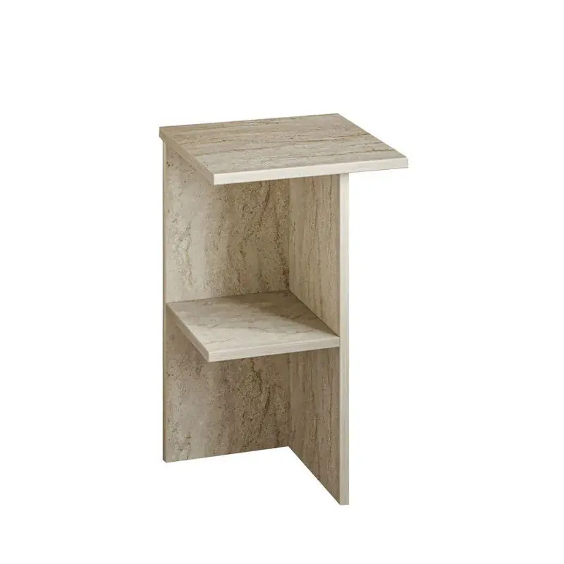 Vierkant nachtkastje met legplank H60 cm - LERAY Handgemaakt