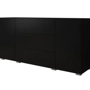 Weekendaanbieding Meubella - Dressoir Bonzo - Mat Zwart - 150 cm