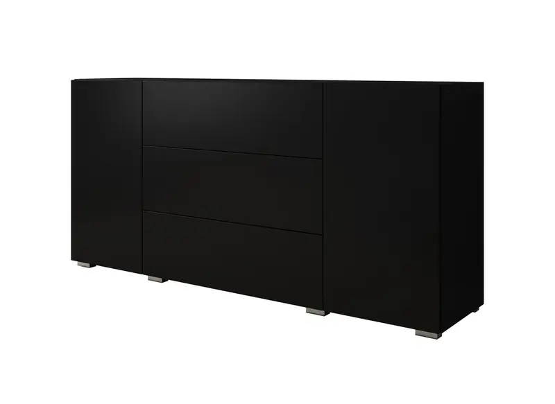 Weekendaanbieding Meubella - Dressoir Bonzo - Mat Zwart - 150 cm