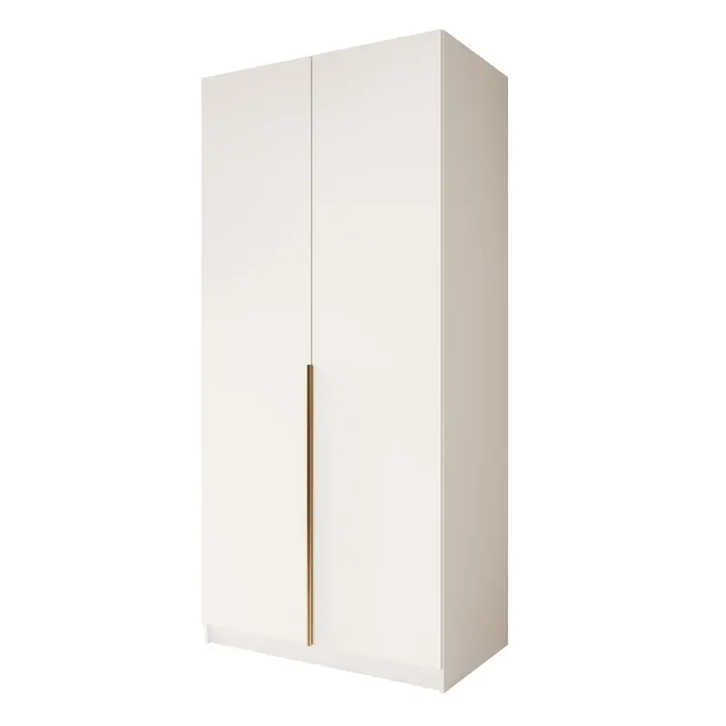 Groothandel Meubella - Kledingkast Bruno 2 - Wit - 100 cm