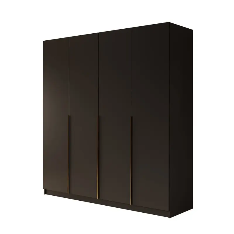 Meubella - Kledingkast Sabre 2 - Zwart - 200 cm Nieuwe Collectie