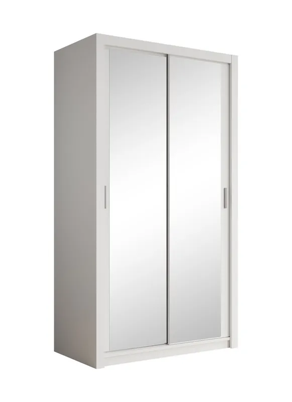 Gratis Verzending Meubella - Kledingkast Blake - Wit - 120 cm - Met spiegel