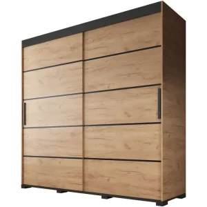 Shop Nu Meubella - Kledingkast Crown - Eiken - 200 cm