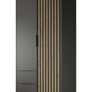 Speciale Aanbieding Meubella - Kledingkast Nairobi - Antraciet - Eiken - 105 cm