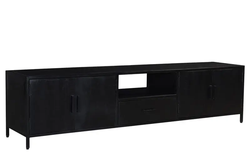 Livingfurn - TV Meubel Kala 220 cm - Mangohout / Gecoat Staal Bulkbestelling