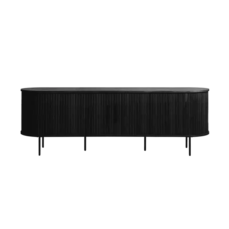 Veilige Betaling Lenn houten tv meubel zwart eiken - 180 x 40 cm